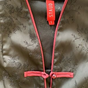 Staud mandarin collar blouse